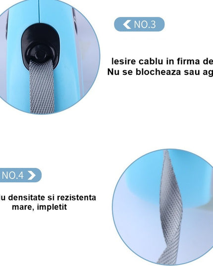 Lesa Automata Retractabila, pentru Caini,20 kg, ABS