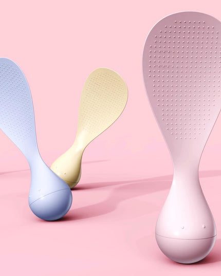 Lingura de Orez Termorezistenta cu Baza Antialunecare, Albastra, Ideala pentru Preparare si Servire