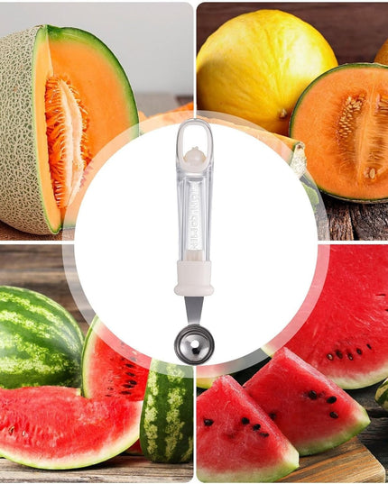 Lingura pentru Bile de Fructe, Scobitor Fructe, Ustensila Multifunctionala pentru Fructe, Accesoriu de Bucatarie, Lingura Antialunecare pentru Salata de Fructe