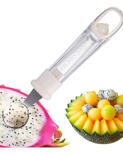 Lingura pentru Bile de Fructe, Scobitor Fructe, Ustensila Multifunctionala pentru Fructe, Accesoriu de Bucatarie, Lingura Antialunecare pentru Salata de Fructe