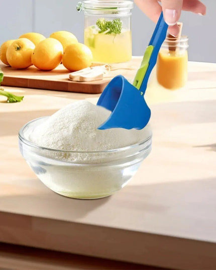 Lingura pentru Proteine, Lingura cu Palnie Culisanta, Lingura Dozator pentru Lapte Praf si Suplimente, 12.5 cm