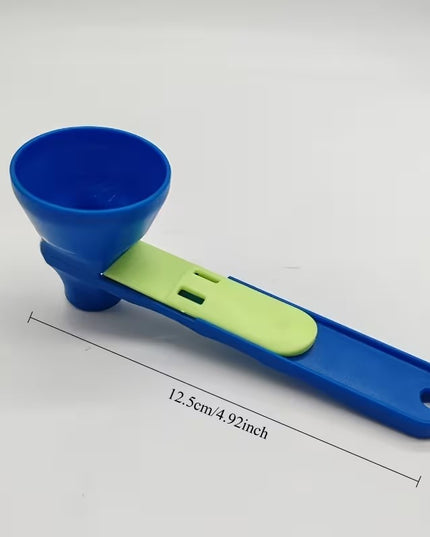 Lingura pentru Proteine, Lingura cu Palnie Culisanta, Lingura Dozator pentru Lapte Praf si Suplimente, 12.5 cm