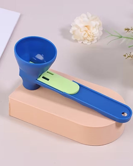 Lingura pentru Proteine, Lingura cu Palnie Culisanta, Lingura Dozator pentru Lapte Praf si Suplimente, 12.5 cm