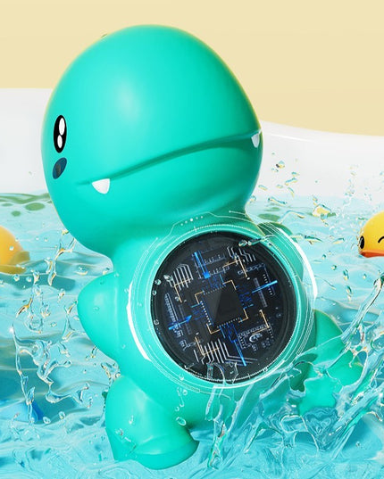 Termometru Electronic LED pentru Baie, Plutitor, Rezistent la apă, IPX7, Multifunctional, 3 Trepte de Temperatura, Model Dinozaur, 12x7cm