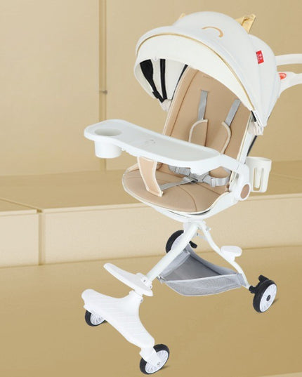 Carucior Sport 3in1, 6-36 Luni, Reversibil, Pliabil, Tavita pentru Masa, Pozitie de Somn, Centura de Siguranta, Roti 360, Suport Pahar, Copertina pentru Soare