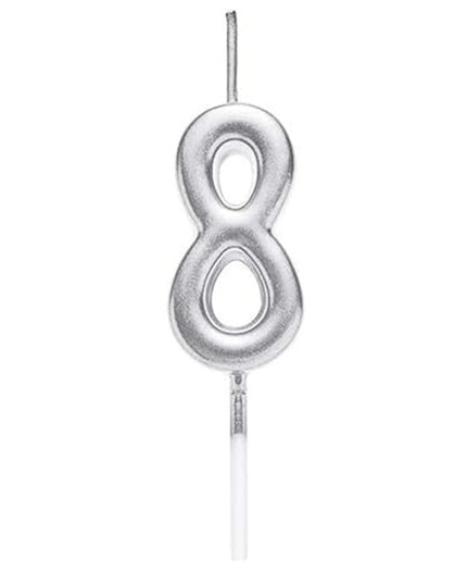 Lumanare de Tort, Model Cifra 8, Party, 4.5 x 2.5 cm, din Parafina
