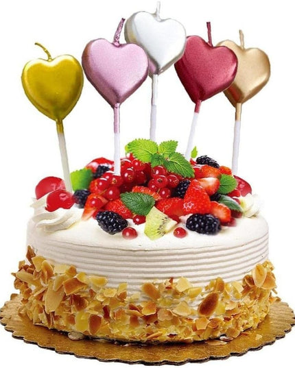 Lumanare de Tort, Model Inima, Party, 8.5 x 3 cm