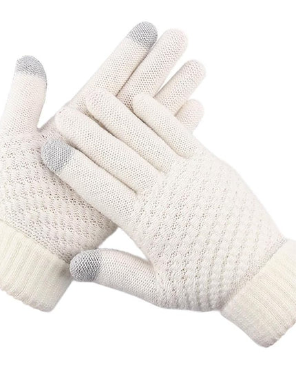 Manusi de Dama, Functie Touchscreen (ecran tactil), Material Acril Tricotat, Manseta Elastica, Interior Catifelat, Marime Universala