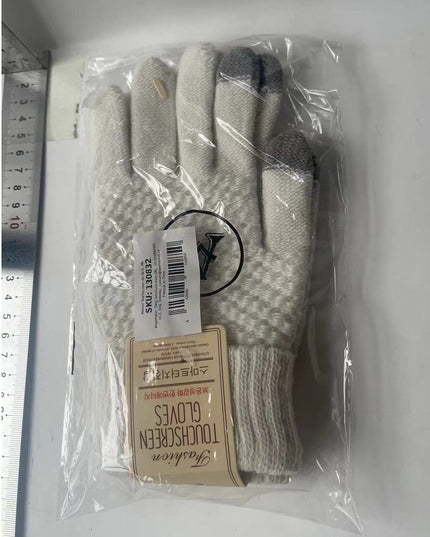 Manusi de Dama, Functie Touchscreen (ecran tactil), Material Acril Tricotat, Manseta Elastica, Interior Catifelat, Marime Universala