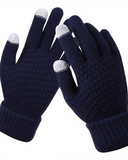 Manusi de Dama, Functie Touchscreen (ecran tactil), Material Acril Tricotat, Manseta Elastica, Interior Catifelat, Marime Universala