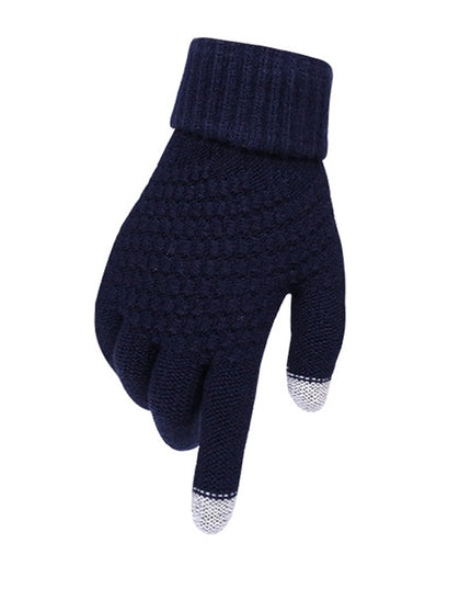 Manusi de Dama, Functie Touchscreen (ecran tactil), Material Acril Tricotat, Manseta Elastica, Interior Catifelat, Marime Universala