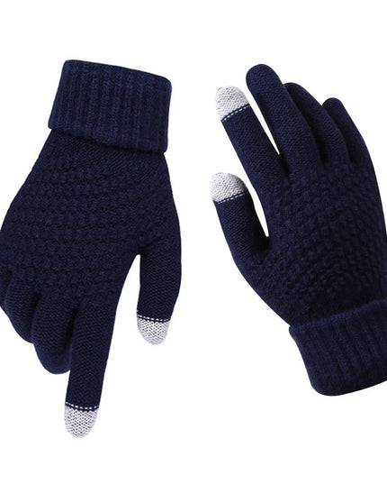 Manusi de Dama, Functie Touchscreen (ecran tactil), Material Acril Tricotat, Manseta Elastica, Interior Catifelat, Marime Universala