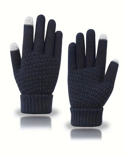 Manusi de Dama, Functie Touchscreen (ecran tactil), Material Acril Tricotat, Manseta Elastica, Interior Catifelat, Marime Universala