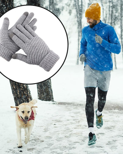 Manusi de Dama, Functie Touchscreen (ecran tactil), Material Acril Tricotat, Manseta Elastica, Interior Catifelat, Marime Universala