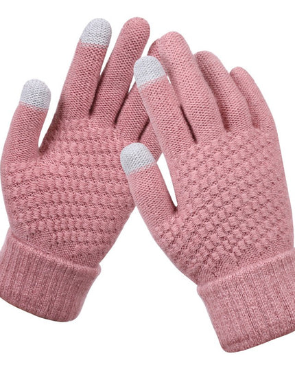 Manusi de Dama, Functie Touchscreen (ecran tactil), Material Acril Tricotat, Manseta Elastica, Interior Catifelat, Marime Universala