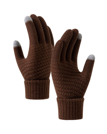 Manusi de Dama, Functie Touchscreen (ecran tactil), Material Acril Tricotat, Manseta Elastica, Interior Catifelat, Marime Universala