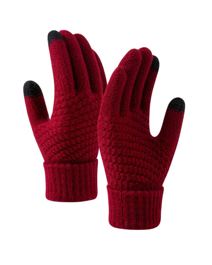 Manusi de Dama, Functie Touchscreen (ecran tactil), Material Acril Tricotat, Manseta Elastica, Interior Catifelat, Marime Universala