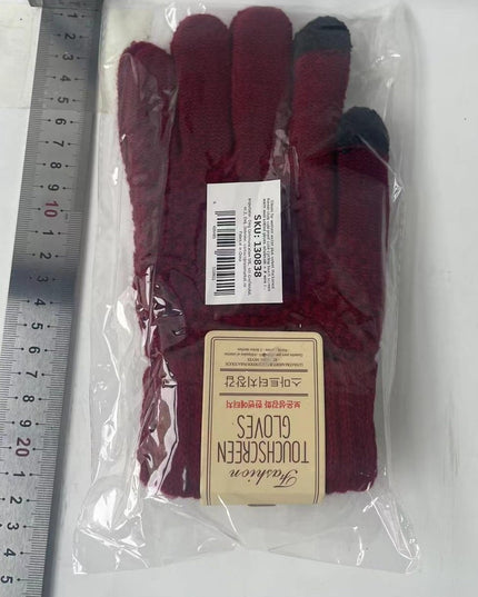 Manusi de Dama, Functie Touchscreen (ecran tactil), Material Acril Tricotat, Manseta Elastica, Interior Catifelat, Marime Universala