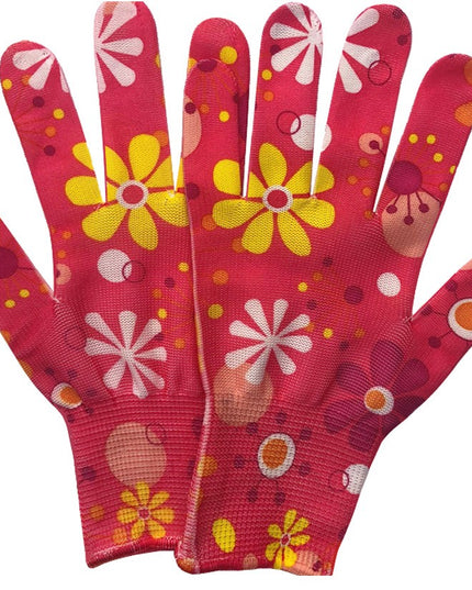 Manusi de Gradinarit, din Nailon, Marime Universala , Model Inflorat, Antiderapante