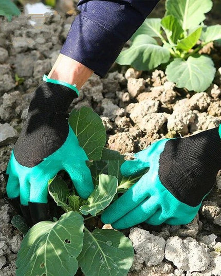 Manusi de Gradinarit cu Gheare, Manusi Universale Marime L, Rezistente la Uzura, Impermeabile, Multifunctionale pentru Sapare si Plantare