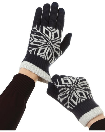 Manusi de Barbat, Model Fulg, Functie Touchscreen (ecran tactil), Material Acril Tricotat, Manseta Elastica, Interior Catifelat, Marime Universala