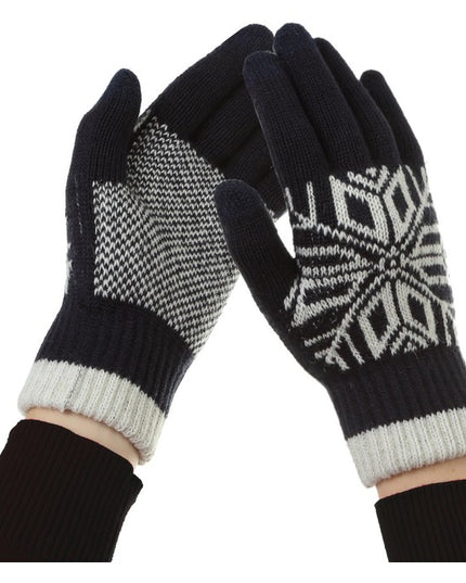 Manusi de Barbat, Model Fulg, Functie Touchscreen (ecran tactil), Material Acril Tricotat, Manseta Elastica, Interior Catifelat, Marime Universala