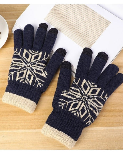 Manusi de Barbat, Model Fulg, Functie Touchscreen (ecran tactil), Material Acril Tricotat, Manseta Elastica, Interior Catifelat, Marime Universala