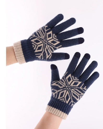 Manusi de Barbat, Model Fulg, Functie Touchscreen (ecran tactil), Material Acril Tricotat, Manseta Elastica, Interior Catifelat, Marime Universala