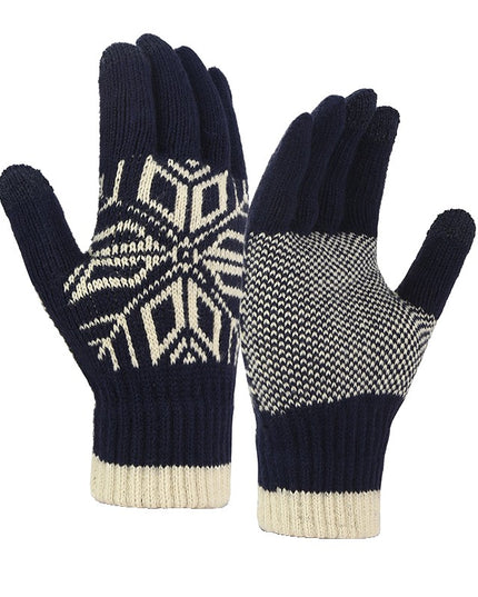 Manusi de Barbat, Model Fulg, Functie Touchscreen (ecran tactil), Material Acril Tricotat, Manseta Elastica, Interior Catifelat, Marime Universala