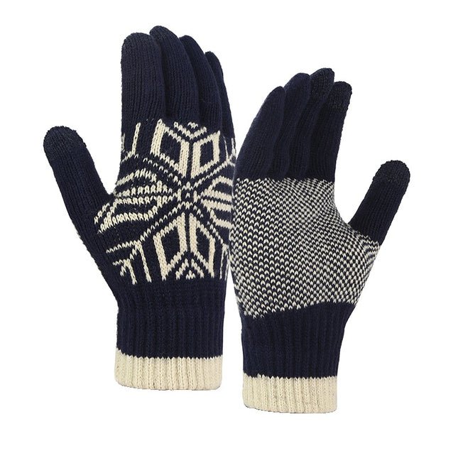 Manusi de Barbat, Model Fulg, Functie Touchscreen (ecran tactil), Material Acril Tricotat, Manseta Elastica, Interior Catifelat, Marime Universala