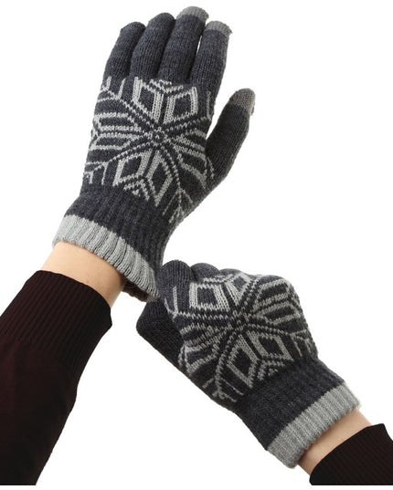 Manusi de Barbat, Model Fulg, Functie Touchscreen (ecran tactil), Material Acril Tricotat, Manseta Elastica, Interior Catifelat, Marime Universala