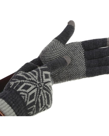 Manusi de Barbat, Model Fulg, Functie Touchscreen (ecran tactil), Material Acril Tricotat, Manseta Elastica, Interior Catifelat, Marime Universala