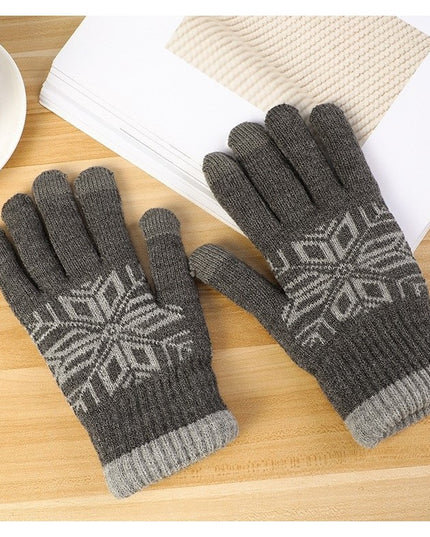 Manusi de Barbat, Model Fulg, Functie Touchscreen (ecran tactil), Material Acril Tricotat, Manseta Elastica, Interior Catifelat, Marime Universala