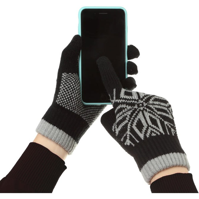 Manusi de Barbat, Model Fulg, Functie Touchscreen (ecran tactil), Material Acril Tricotat, Manseta Elastica, Interior Catifelat, Marime Universala