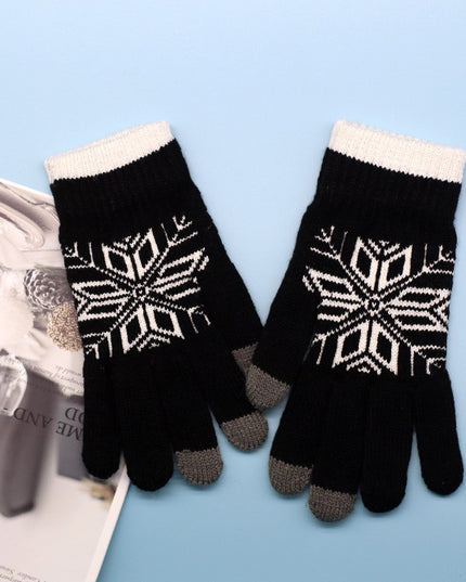 Manusi de Barbat, Model Fulg, Functie Touchscreen (ecran tactil), Material Acril Tricotat, Manseta Elastica, Interior Catifelat, Marime Universala