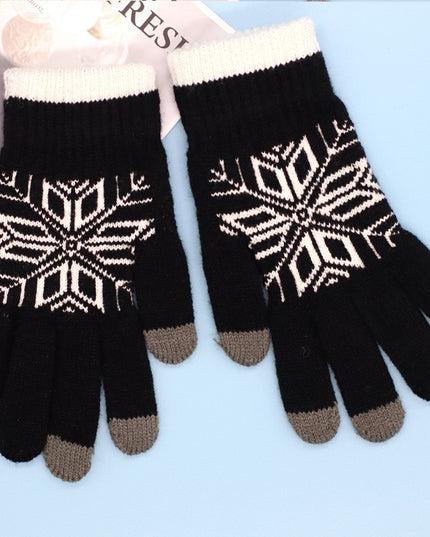 Manusi de Barbat, Model Fulg, Functie Touchscreen (ecran tactil), Material Acril Tricotat, Manseta Elastica, Interior Catifelat, Marime Universala