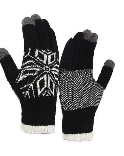 Manusi de Barbat, Model Fulg, Functie Touchscreen (ecran tactil), Material Acril Tricotat, Manseta Elastica, Interior Catifelat, Marime Universala