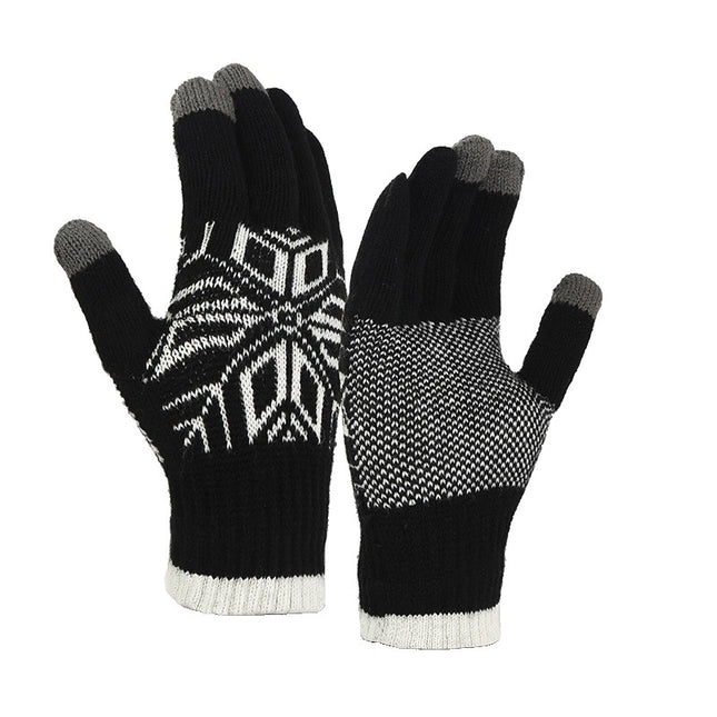 Manusi de Barbat, Model Fulg, Functie Touchscreen (ecran tactil), Material Acril Tricotat, Manseta Elastica, Interior Catifelat, Marime Universala