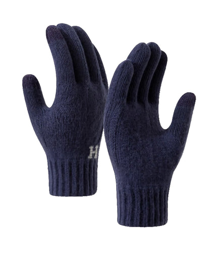 Manusi de Barbat, Model H, Functie Touchscreen (ecran tactil), Material Acril Tricotat, Manseta Elastica, Interior Catifelat, Marime Universala