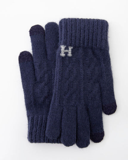 Manusi de Barbat, Model H, Functie Touchscreen (ecran tactil), Material Acril Tricotat, Manseta Elastica, Interior Catifelat, Marime Universala