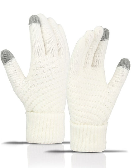 Manusi de Dama, Functie Touchscreen (ecran tactil), Material Acril Tricotat, Manseta Elastica, Interior Catifelat, Marime Universala