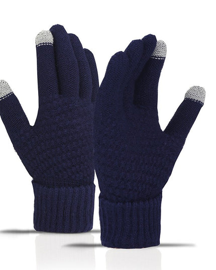 Manusi de Dama, Functie Touchscreen (ecran tactil), Material Acril Tricotat, Manseta Elastica, Interior Catifelat, Marime Universala