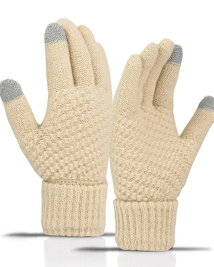 Manusi de Dama, Functie Touchscreen (ecran tactil), Material Acril Tricotat, Manseta Elastica, Interior Catifelat, Marime Universala