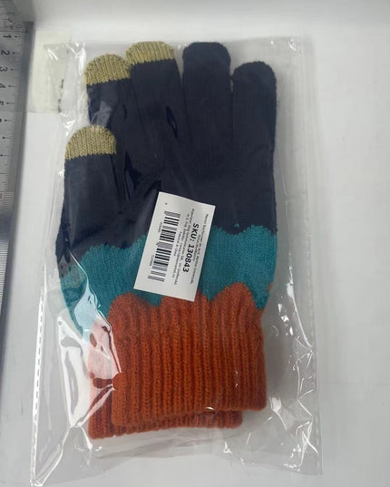 Manusi de Dama, Model Ondulat, Functie Touchscreen (ecran tactil), Material Acril Tricotat, Manseta Elastica, Interior Catifelat, Marime Universala