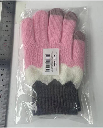 Manusi de Dama, Model Ondulat, Functie Touchscreen (ecran tactil), Material Acril Tricotat, Manseta Elastica, Interior Catifelat, Marime Universala