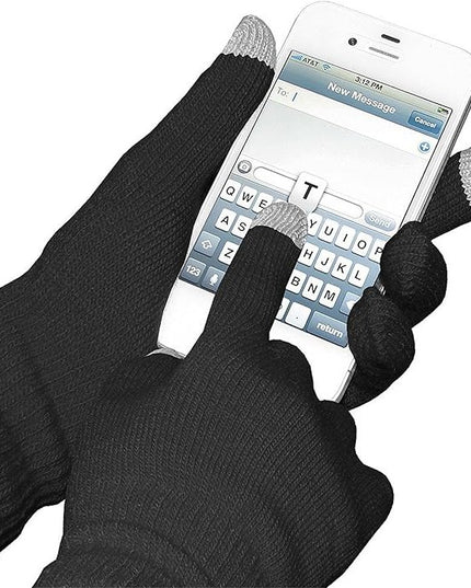 Manusi de Dama, Functie Touchscreen (ecran tactil), Material Acril Tricotat, Manseta Elastica, Interior Catifelat, Marime Universala