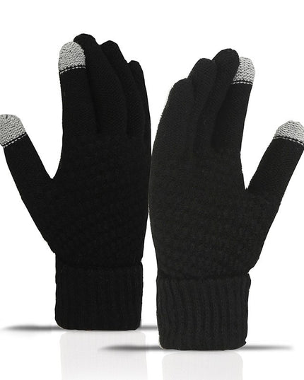 Manusi de Dama, Functie Touchscreen (ecran tactil), Material Acril Tricotat, Manseta Elastica, Interior Catifelat, Marime Universala