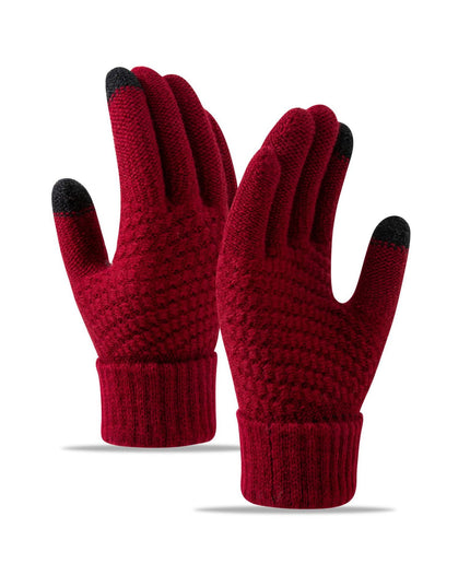 Manusi de Dama, Functie Touchscreen (ecran tactil), Material Acril Tricotat, Manseta Elastica, Interior Catifelat, Marime Universala