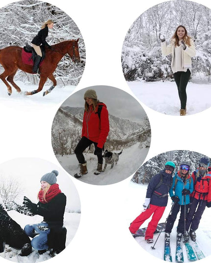 Manusi de Dama, Model Ren, Functie Touchscreen (ecran tactil), Material Acril Tricotat, Manseta Elastica, Interior Catifelat, Marime Universala