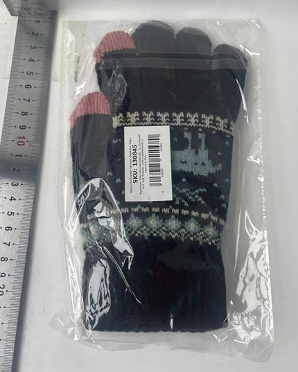 Manusi de Dama, Model Ren, Functie Touchscreen (ecran tactil), Material Acril Tricotat, Manseta Elastica, Interior Catifelat, Marime Universala